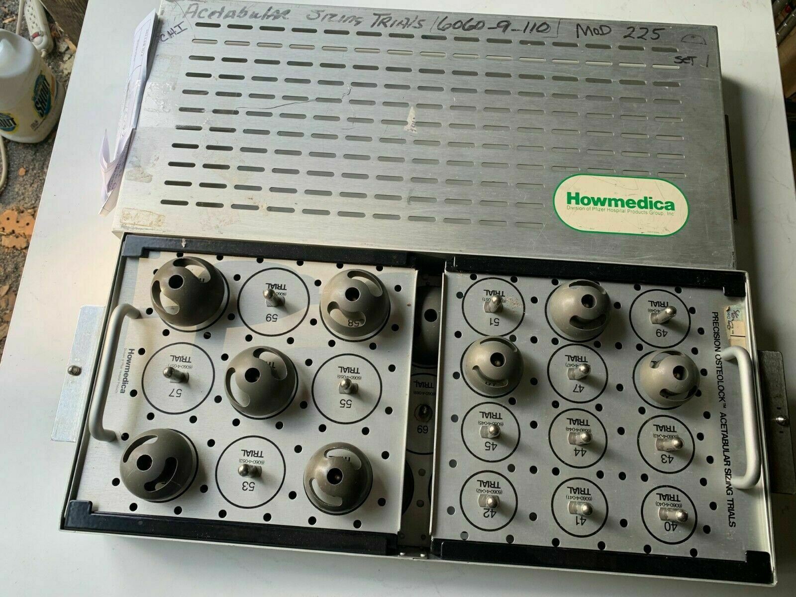 Stryker Howmedica Osteonics OsteoLock 6060-9-110 Acetabular Sizing Trials DIAGNOSTIC ULTRASOUND MACHINES FOR SALE