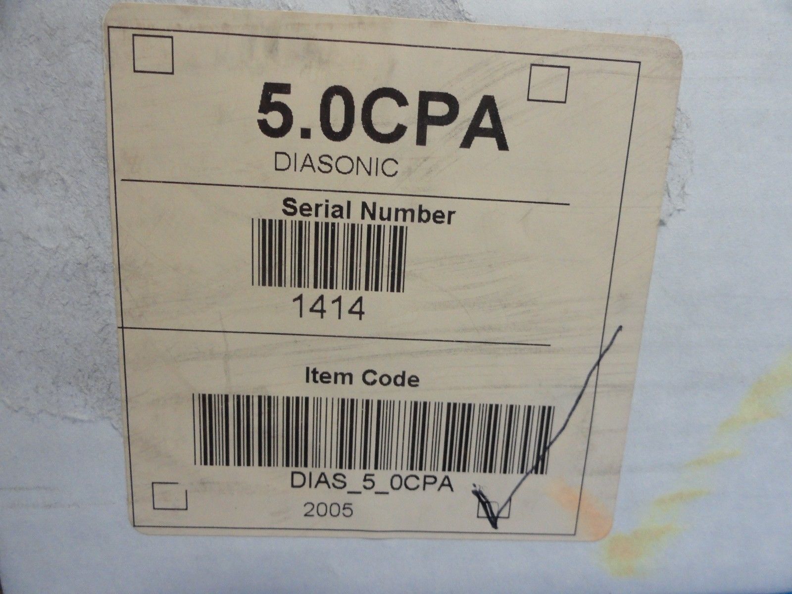 2005 Diasonics 5.0 CPACurved Phased Array Probe for Gateway (8816) DIAGNOSTIC ULTRASOUND MACHINES FOR SALE