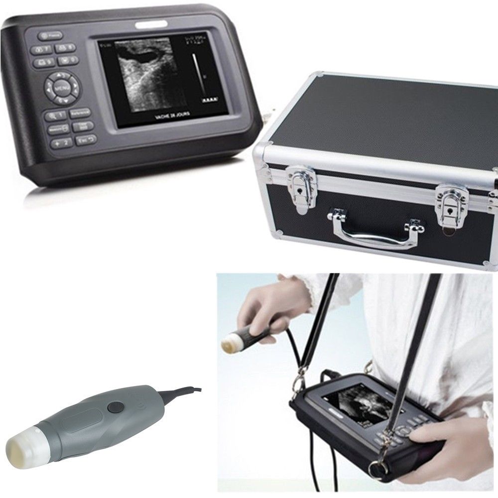 Handheld Veterinary Ultrasound Scanner System Machine Animals Convex Probe +CASE DIAGNOSTIC ULTRASOUND MACHINES FOR SALE