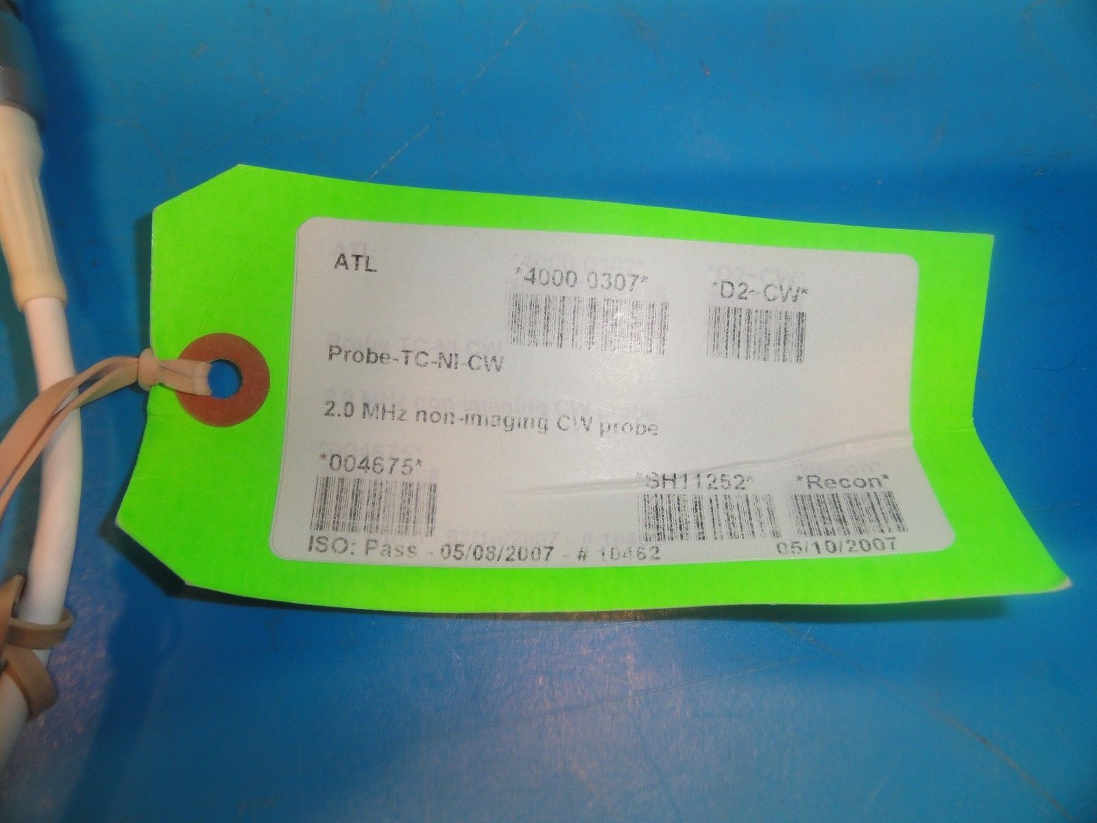 ATL D2CW 2.0MHz CW Doppler Probe for ATL HDI 1500/3000/3500/4000/5000 (5473) DIAGNOSTIC ULTRASOUND MACHINES FOR SALE