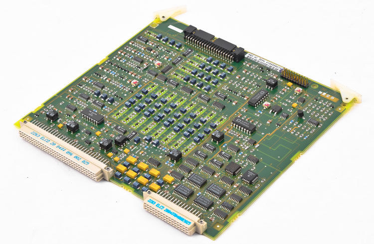 a close up of a printed circuit board