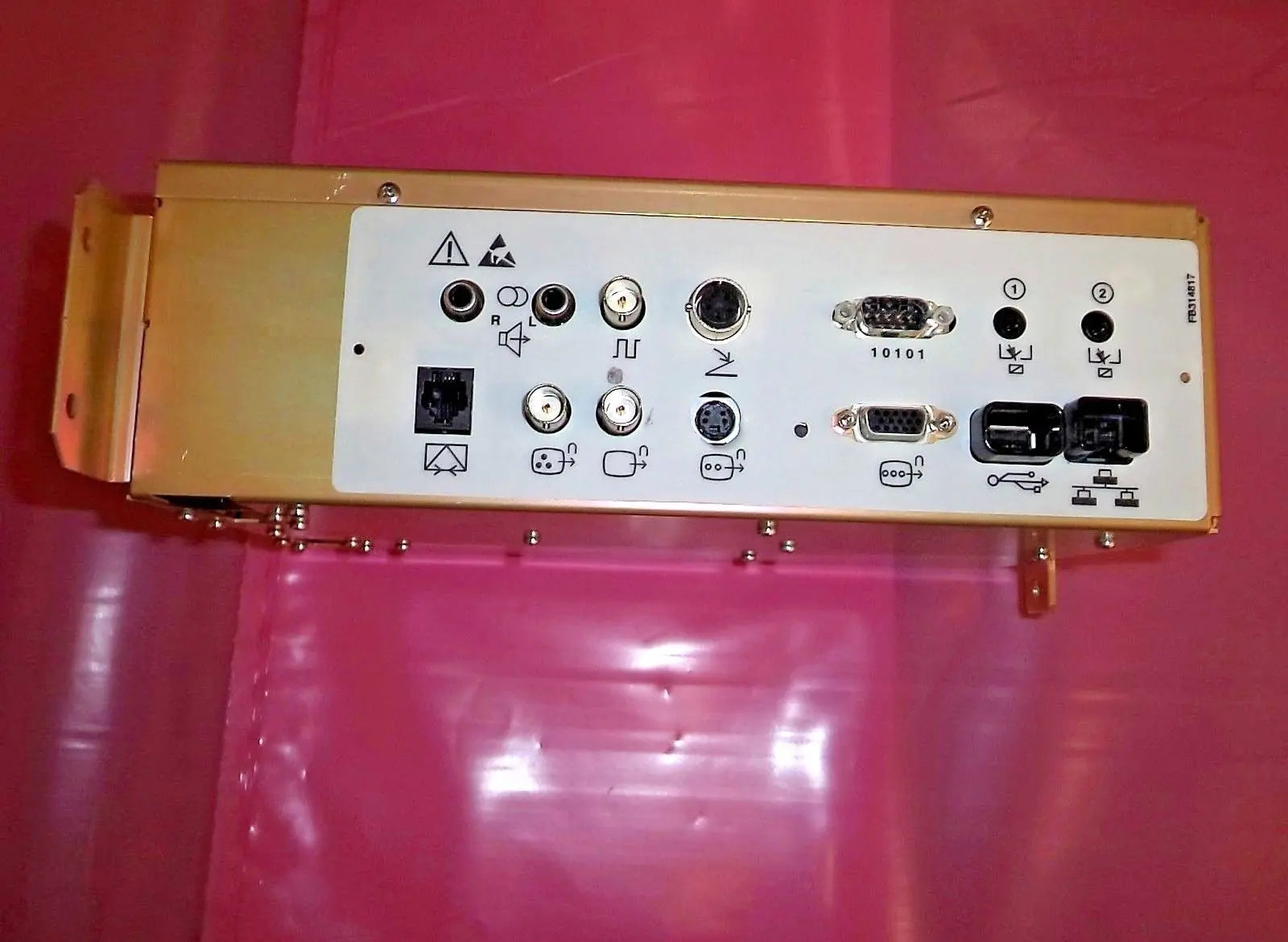 GE Vivid 7 Ultrasound External I/O Assembly Panel (PN: FB200198-10) DIAGNOSTIC ULTRASOUND MACHINES FOR SALE