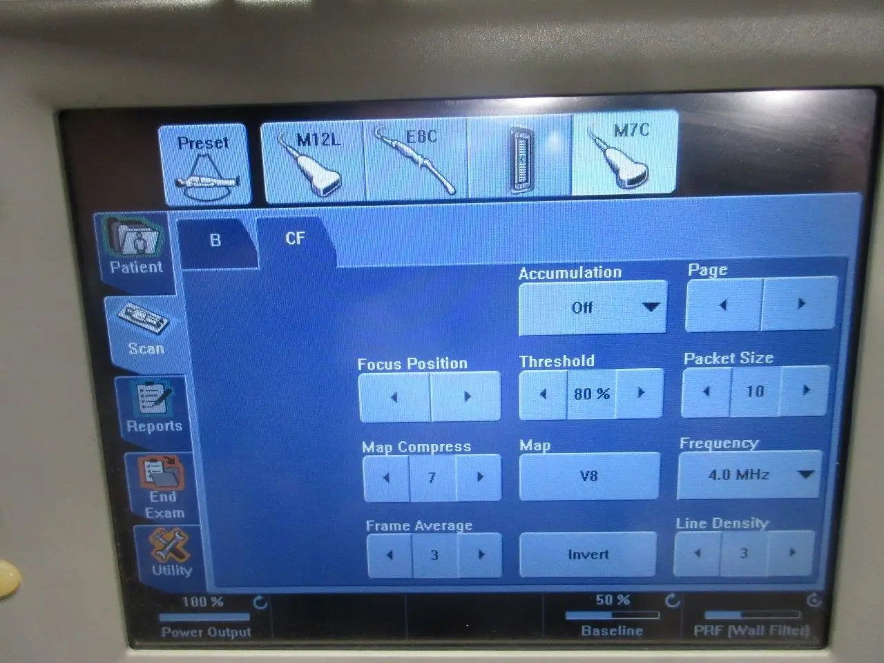 GE Logiq 7 ultrasound LCD with M12L linear, M7C convex and E8C endovag. DIAGNOSTIC ULTRASOUND MACHINES FOR SALE