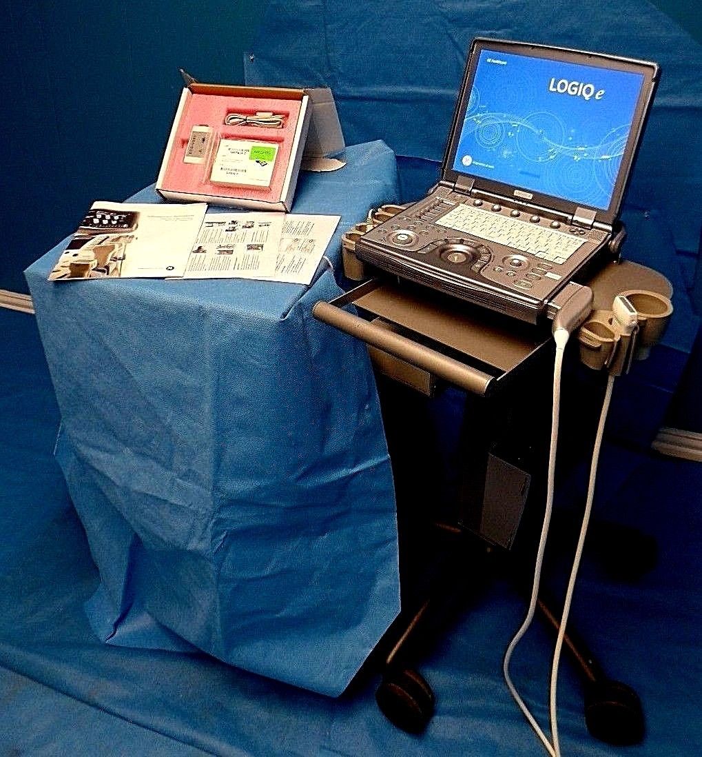 GE Logiq e Ultrasound software version R6.0.5 w/ GE 8l-RS DOM 2010 DIAGNOSTIC ULTRASOUND MACHINES FOR SALE