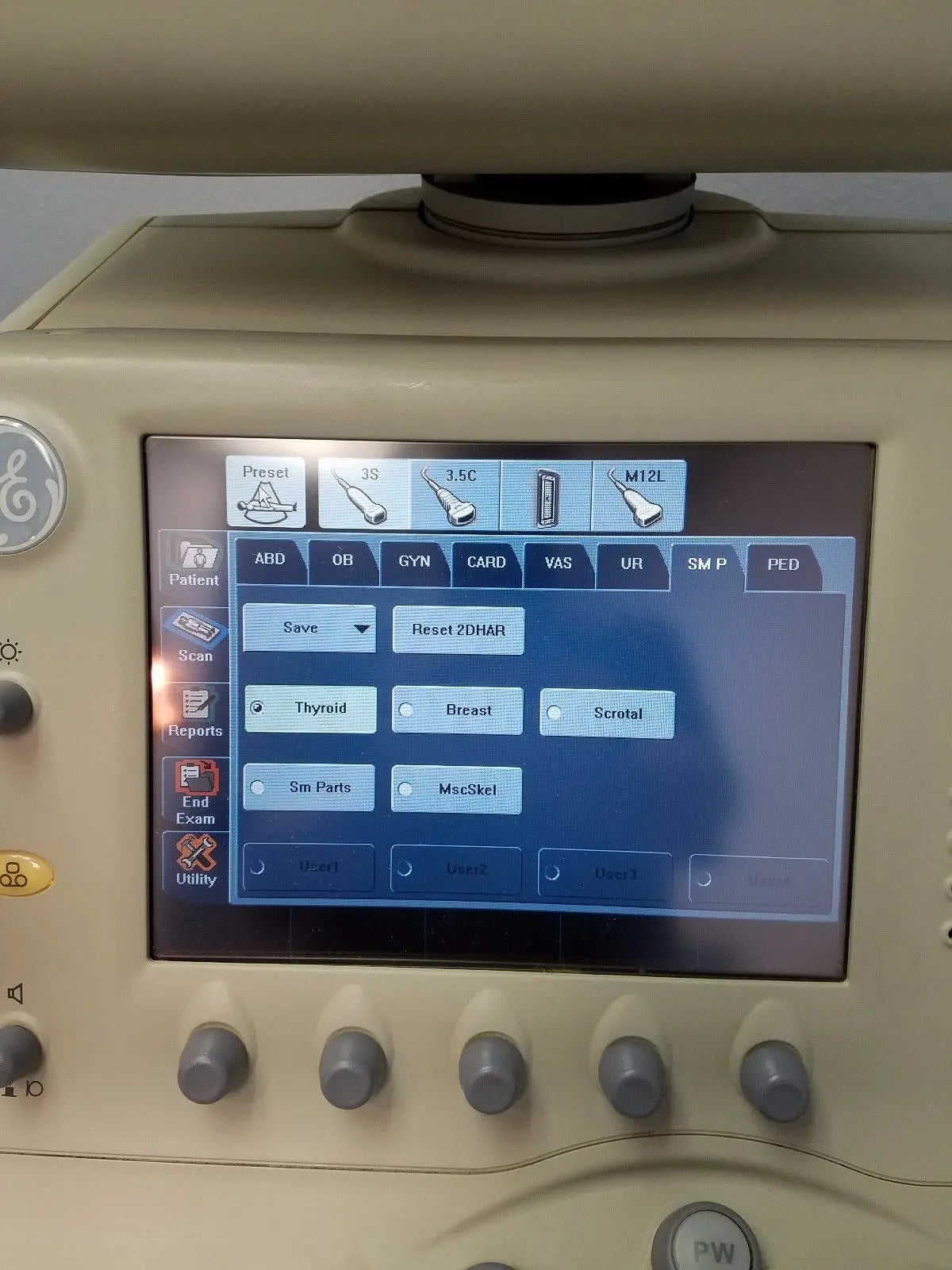 Ultrasound Machine Ge Logiq 7 Share Service ,Probes 3S / 3.5C/ M12L . DIAGNOSTIC ULTRASOUND MACHINES FOR SALE