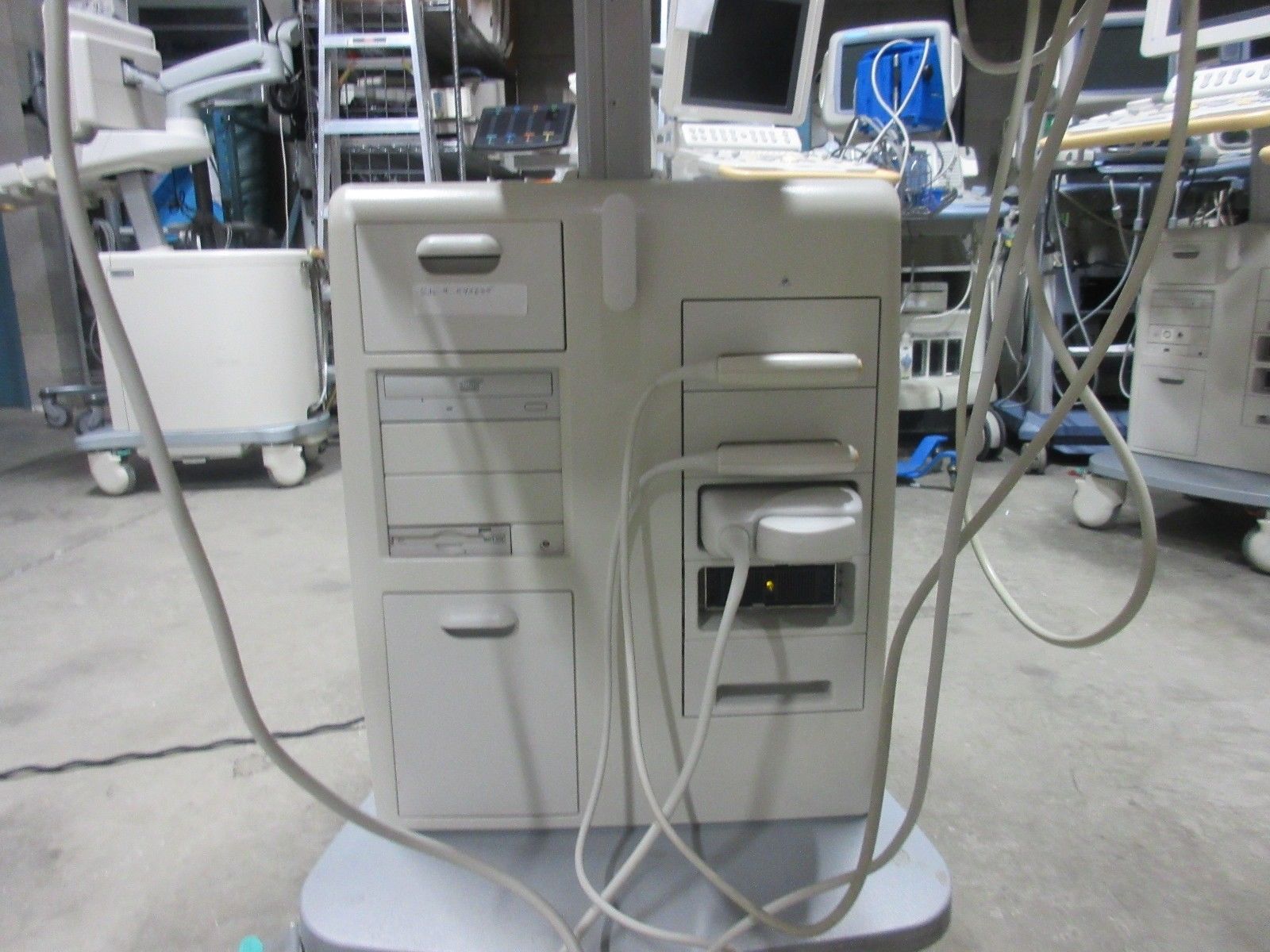 a hospital room with medical equipment in it