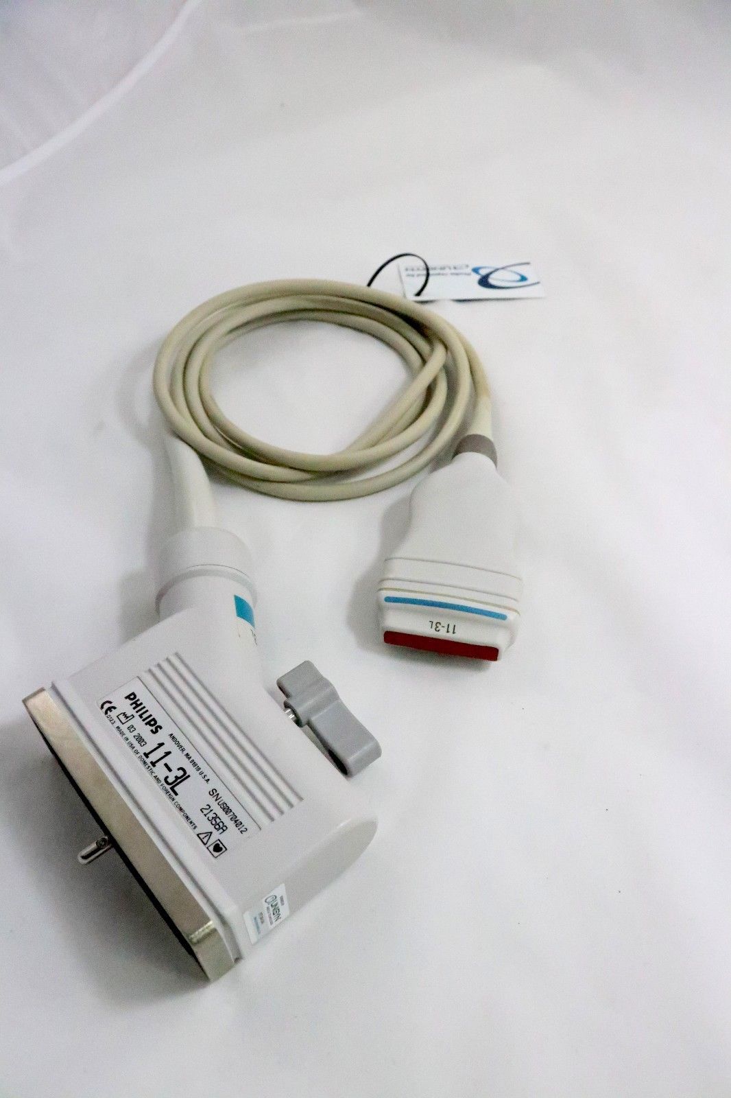 overhead shot of white probe