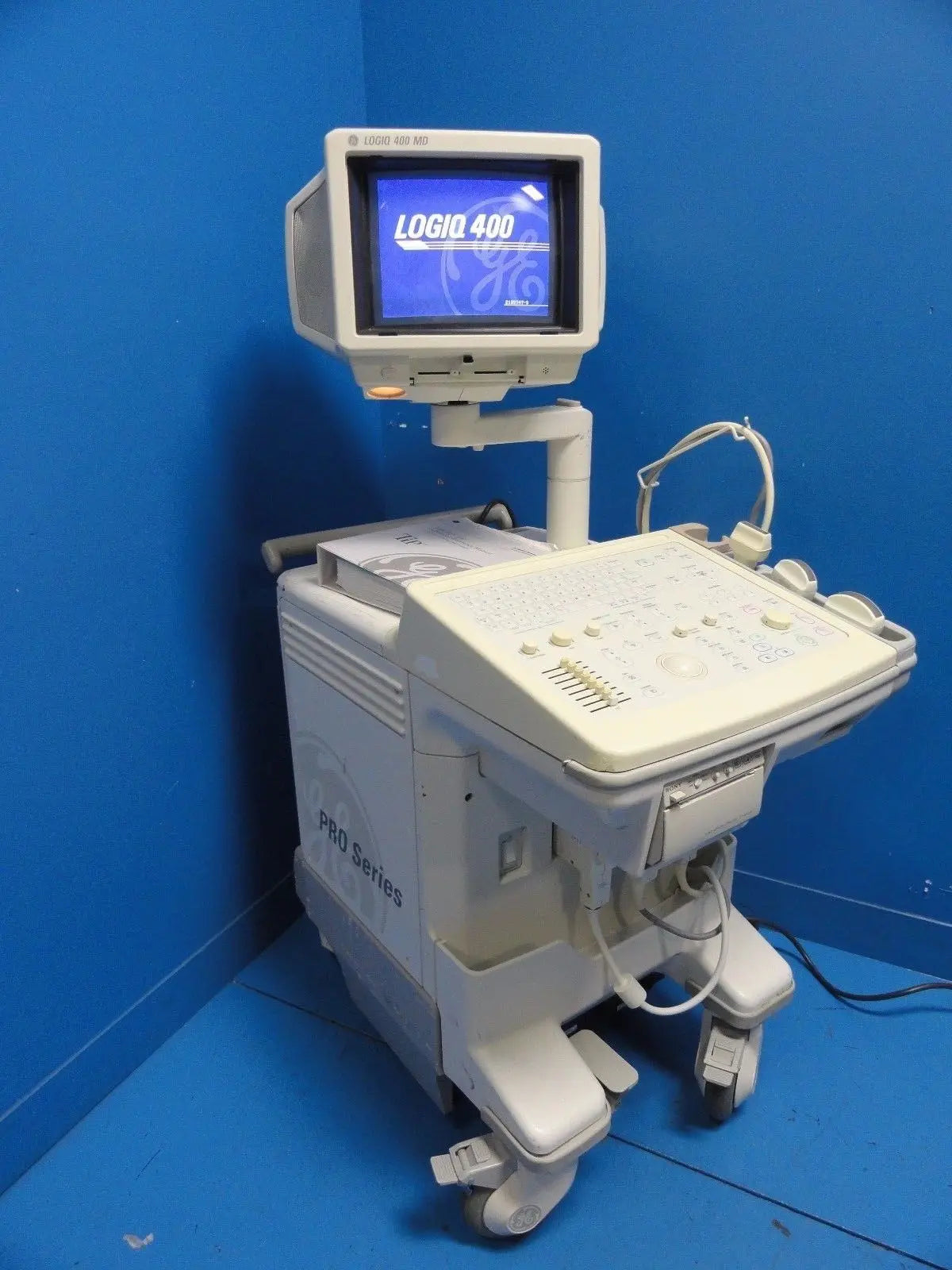 GE Logiq 400 MD Soft Pack Ultrasound W/ C364, C551, 739L  Probes & Printer~12413 DIAGNOSTIC ULTRASOUND MACHINES FOR SALE